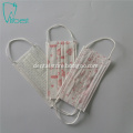 Non-Woven Surgical Ear-Loop Red Printing Face Mask